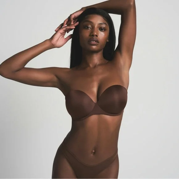 SKIMS ULTIMATE PUSH UP STRAPLESS BRA IN COCOA 34C - Picture 3 of 6
